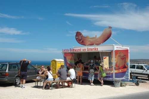 Die letzte Bratwurst vor Amerika