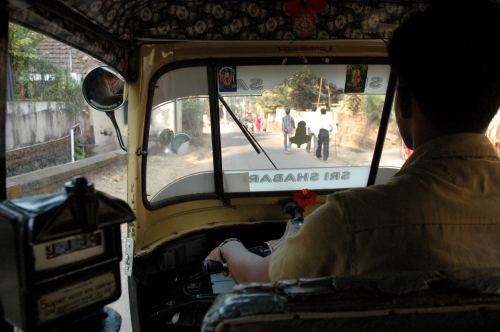 Rickscha durch Mangalore